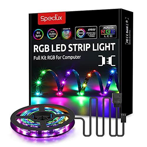 40in/100cm Addressable RGB PC LED Strip, 5V 3 Pin Header