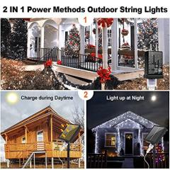 ORGED 164FT Solar LED String Lights, 400 LED Plug in Fairy String Lights with 8 Lighting Modes