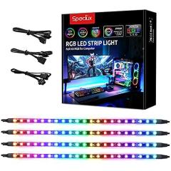 Addressable RGB  PC LED Strip Lights with 5V 3Pin RGB Header, 4PCS 84LEDS