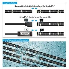 USB Led Strip Lights for 40"-60" TV with 360°RF Remote, 20 Colors