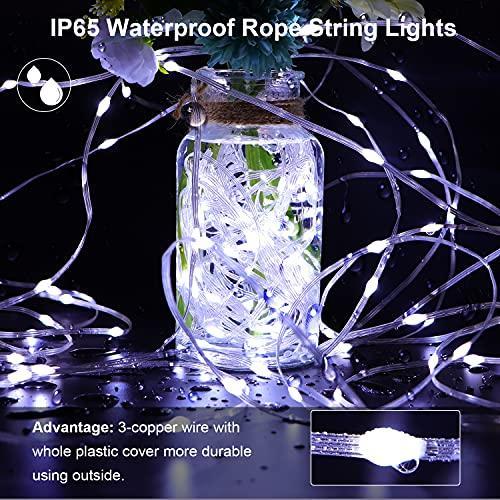 ORGED 164FT Solar LED String Lights, 400 LED Plug in Fairy String Lights with 8 Lighting Modes