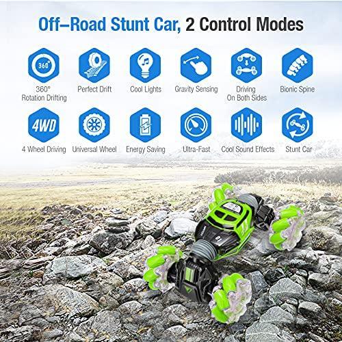 Smart Mini Watch Gesture Sensor RC Stunt Vehicles, Deformable Electric 4WD 2.4GHz Remote Control Car