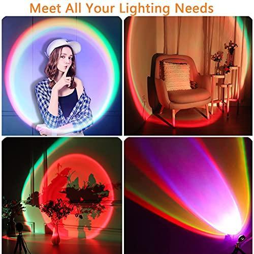 USB LED Rainbow Sunset Projector With 17 Colors For Photography Home Party Living Room Bedroom