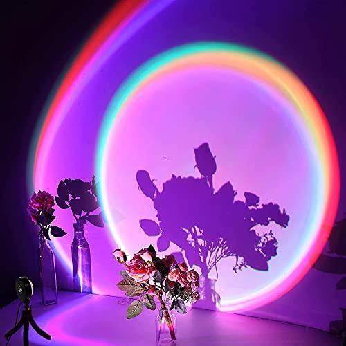 USB LED Rainbow Sunset Projector With 17 Colors For Photography Home Party Living Room Bedroom