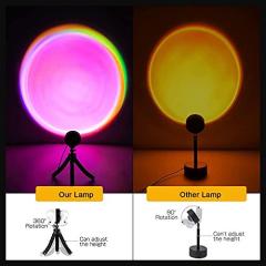 USB LED Rainbow Sunset Projector With 17 Colors For Photography Home Party Living Room Bedroom