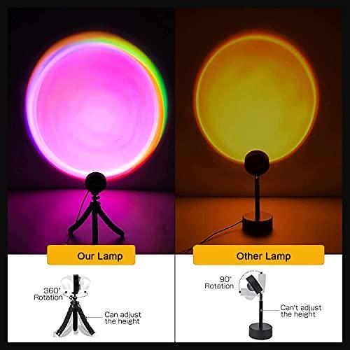 USB LED Rainbow Sunset Projector With 17 Colors For Photography Home Party Living Room Bedroom