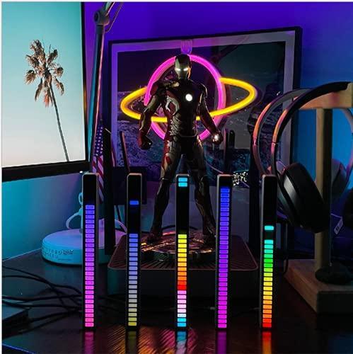 1pcs 32 Bit Smart Voice Sound Control RGB LED Light Bars For Car Gaming, PC, TV, Room