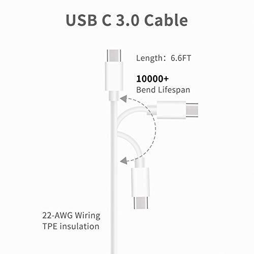 Replacement Mac Book Pro Charger, 87W USB C Power Adapter Compatible with 13/15 Inch After 2016, for Mac Book Air After 2018, Works with USB C 87W 61W 30W 29W, Include Charge Cable（5.91Ft）