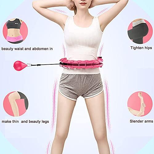 Weighted Hoola Hoop for Adults and Kids, Smart 24 Sections Detachable Hoola Hoop, 2021 New Upgrade Version of not Broken up and Reduction of Noise