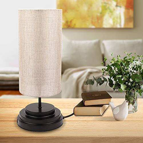 USB Touch Control Bedside Minimalist Desk Lamp Dimmable, LED Bulb Included