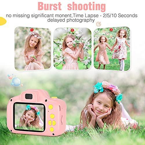 2 Inch1080P Toddler Camera Portable Toy for 3-10 Year Old Girl with 32GB SD Card