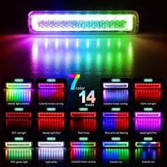 Bike Tail Light, Bicycle Rear Light Rechargeable,Ultra Bright LED Warning Bike Flashlight, RGB Bike Light,USB Rechargeable IPX6 Waterproof,7 Colors【Rainbow Colors】