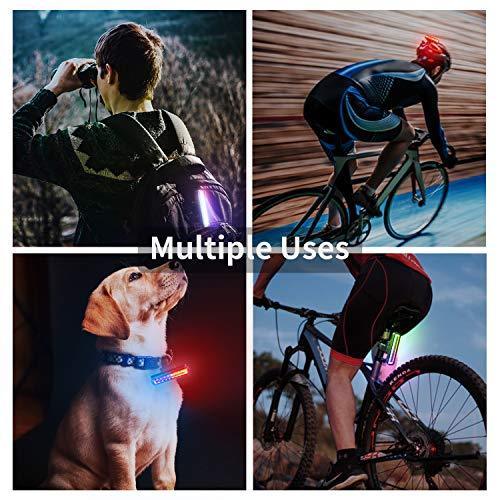 Bike Tail Light, Bicycle Rear Light Rechargeable,Ultra Bright LED Warning Bike Flashlight, RGB Bike Light,USB Rechargeable IPX6 Waterproof,7 Colors【Rainbow Colors】