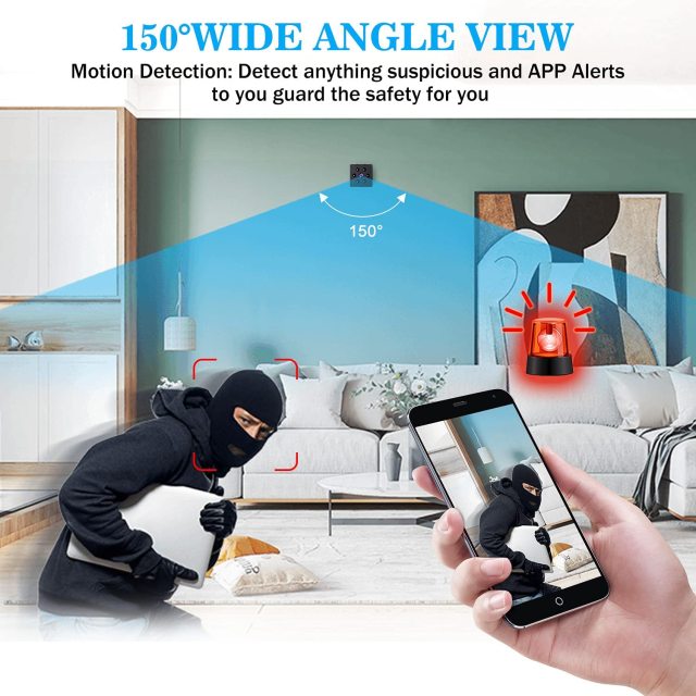 1080P Wireless Portable Indoor Outdoor Security Camera with Phone App Spy Camera Mini WiFi Hidden Camera