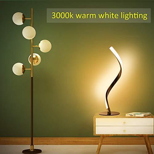 Spiral LED Stainless Steel Table Lamp