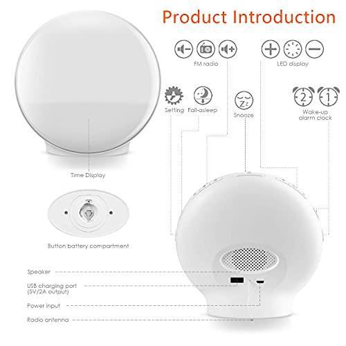 Wake Up Light Sunrise Alarm Clock with FM Radio