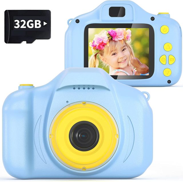 2 Inch1080P Toddler Camera Portable Toy for 3-10 Year Old Girl with 32GB SD Card
