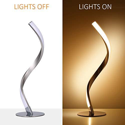 Spiral LED Stainless Steel Table Lamp