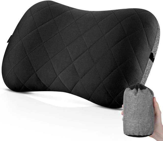 Ultralight Inflatable Camping Pillow with Removable Cover for Neck Lumber Support