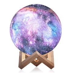 3D Galaxy Moon Lamp 16 LED Colors X-Large, 7.1inch