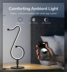 RGBIC Bluetooth Table Lamp/ Wall lamp, Smart 210 Mode APP + Remote Control Nightstand Light