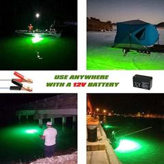 12V 45W/70W LED Submersible Fishing Light, 2500/3400 Lumen Underwater Night Fishing Finder Lamp