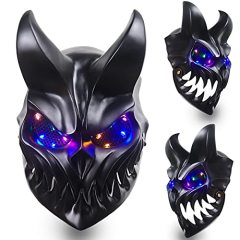 LED Light Up Slaughter To Prevail Mask with Movable Mouth Kid of Darkness Demolisher Full Face Cosplay Mask Halloween