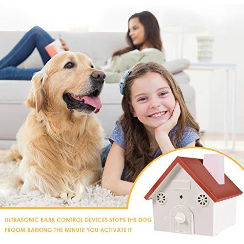 Anti Barking Device, Outdoor Bark Control Device, Ultrasonic Stop Dog Bark Deterrents with Adjustable Ultrasonic Level Control Sonic Bark Deterrents, Range Safe for Dogs