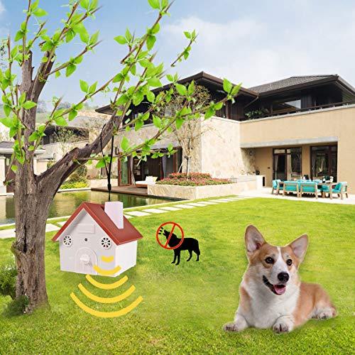 Anti Barking Device, Outdoor Bark Control Device, Ultrasonic Stop Dog Bark Deterrents with Adjustable Ultrasonic Level Control Sonic Bark Deterrents, Range Safe for Dogs