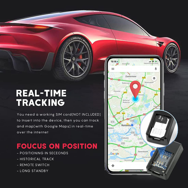 GPS Tracker for Vehicles, Mini Magnetic GPS Real time Car Locator, Full USA Coverage, No Monthly Fee, Long Standby GSM SIM GPS Tracker for Vehicle/Car/Person 2022 Model (GPS)