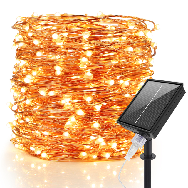 99ft 300 LEDs Solar Fairy Lights