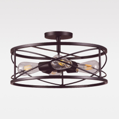 Cedar Hill 4-Light Caged Semi Flush Mount