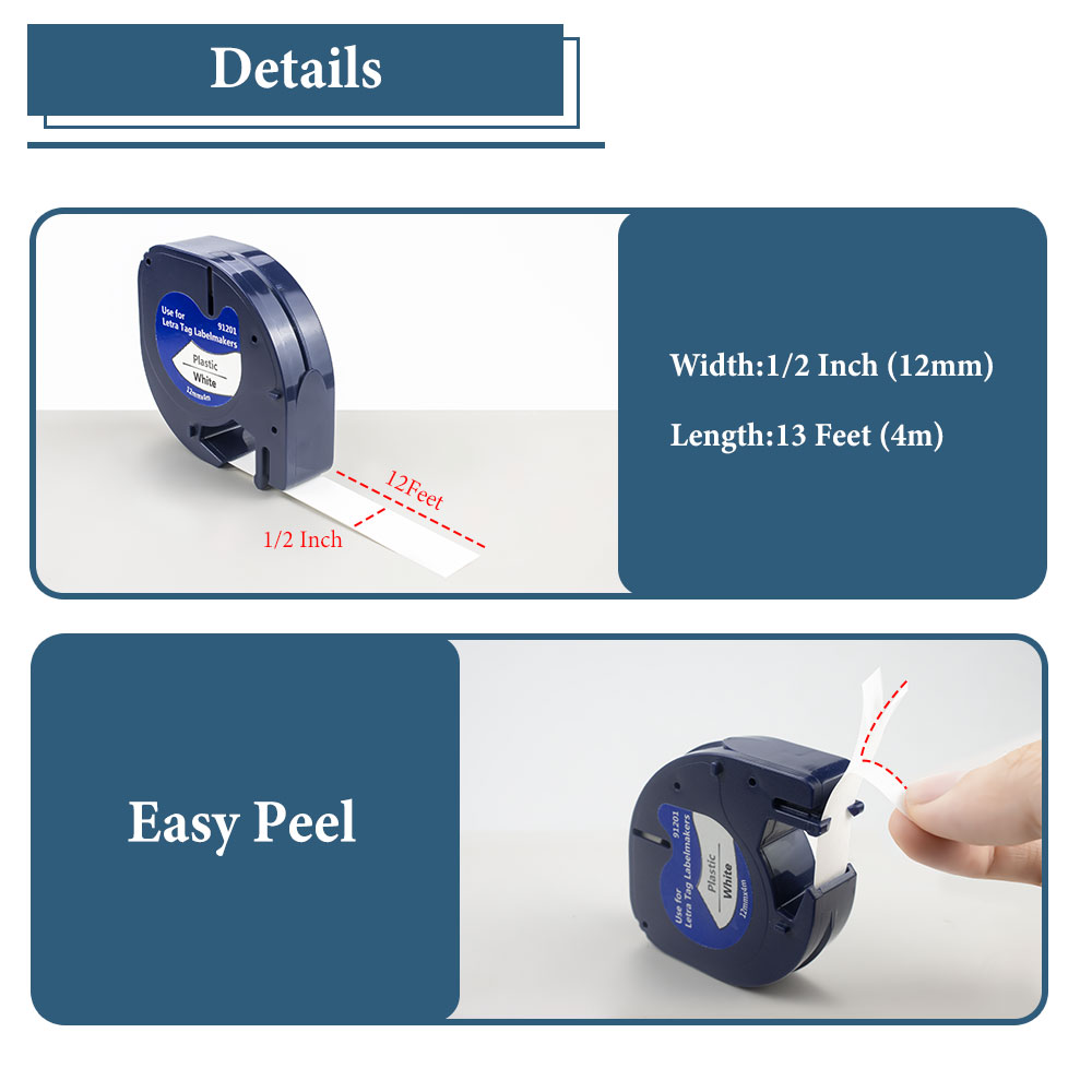 LetraTag Non-Laminated Tape