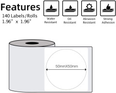 Circle and Round Thermal Label