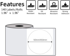 Circle and Round Thermal Label