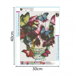 SX-S8839 30x40cm Diamond Painting Kits - Skull