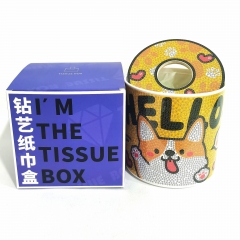 SX-DPP0001 Diamond Painting Products-Cylinder tissue box