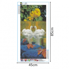 SX-J-1068  45X85cm Diamond Painting Kits - Swan