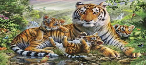 SX-J-1073   100X50cm Diamond Painting Kits - Tiger