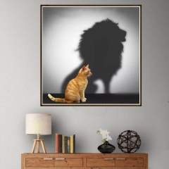 SX-E011  30X30cm Diamond Painting Kits - Cat and lion