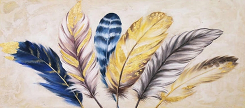 SX-J-1077   100X50cm Diamond Painting Kits - Feather