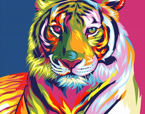 SX-7198  25X30cm   Diamond Painting Kits - Tiger