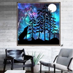 SX-E035  30X30cm  Diamond Painting Kits - Wolf