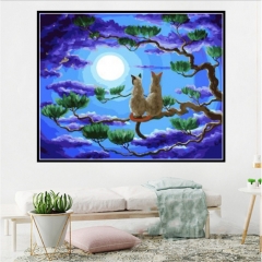  SX-W028  30X40cm Diamond Painting Kits - Tree cat