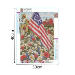 SX-S10022  30X40cm  Diamond Painting Kits - National flag