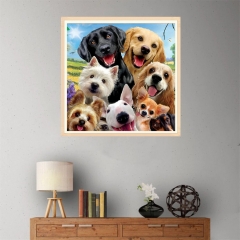 SX-S10003  40X40cm  Diamond Painting Kits - Dog buddy