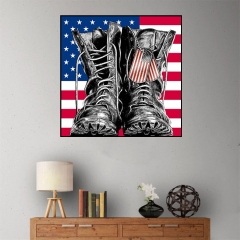 SX-S10019  30X30cm  Diamond Painting Kits - Army boots