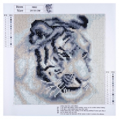 SX-F002  25X25cm  Diamond Painting Kits - White tiger