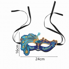 SX-AA411 24X14cm Mask Diamond Painting Kit  - Peacock