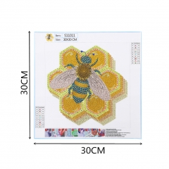 SX-DZ502-S11011  30x30cm Diamond Painting Kit -  Bee